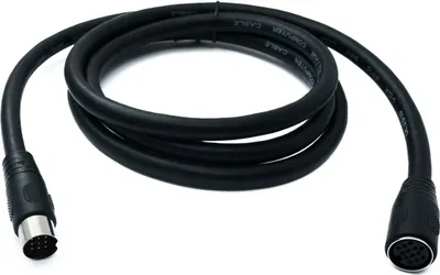 Produktbild von SYSTEM-S S-Video Kabel 150 cm Din 13 Pin Stecker zu Buchse in Schwarz