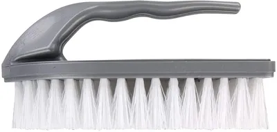 Eisenförmige Schrubbbürste mit Griff, grau, 1 Stück