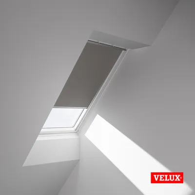 Produktbild von VELUX Original Verdunkelungsrollo für VELUX dachfenster C02, Grau, Grauer Führungsschiene