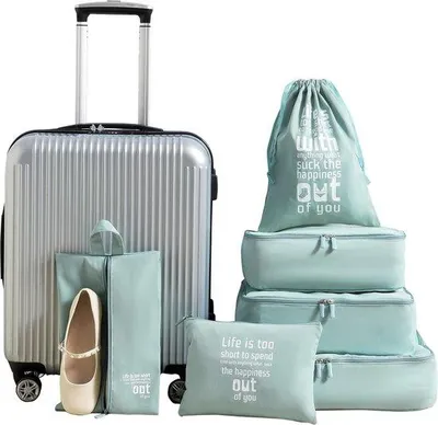 Produktbild von Famanu Kofferorganizer 6-teilig - Reise-Set in Fruchtgrün