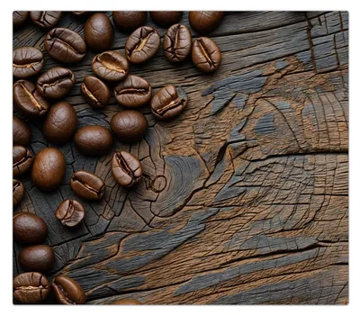 Produktbild von Spritzschutz Herdabdeckplatte Schneidebrett aus Glas Kaffeebohnenholz 1-Teilig (60x52cm)