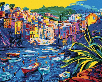 Produktbild von Zuty - Malen nach Zahlen - BOOTE AN DER ALTSTADT, 40x50 cm, ohne Keilrahmen
