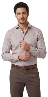 Produktbild von Olymp Luxor 24/7 modern geschnitten Business-Hemd braun