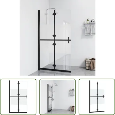 Produktbild von The Living Store Faltbare begehbare Duschwand Halbmattiertes ESG-Glas 110x190 cm