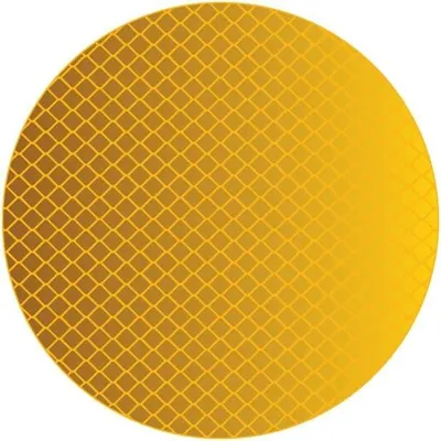 Obrázok produktu pre Kruhové reflexné nálepky, 4 kusy, priemer 88 mm, žlté