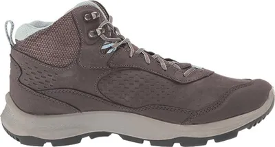 A single KEEN Terradora Explorer Mid WP women's hiking boot in gray is shown from the side against a white background.