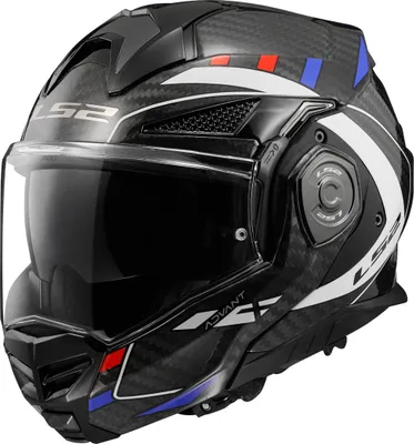 Zdjęcie produktu dla Kask z klapką LS2 FF901 Advant X Future Carbon, czarny/biały/niebieski, XS (53/54)