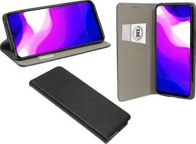 Produktbild von cofi1453® Buch Tasche "Smart" kompatibel mit Xiaomi Mi 10 Lite Handy Hülle Etui Brieftasche Schutzhülle mit Standfunktion, Kartenfach Schwarz