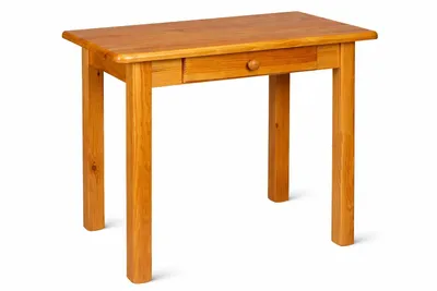 Produktbild von Esstisch mit Schublade Küchentisch Tisch Massiv Kiefer Speisetisch in versch. Größen (60x70, Erle)