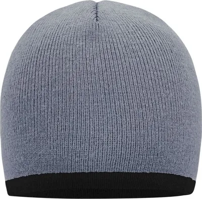 Produktbild von Enganliegende Strickmütze ohne Umschlag light-grey/black, Gr. one size