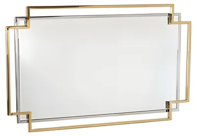 Produktbild von Goldener Wandspiegel in eleganter Optik aus Glas
