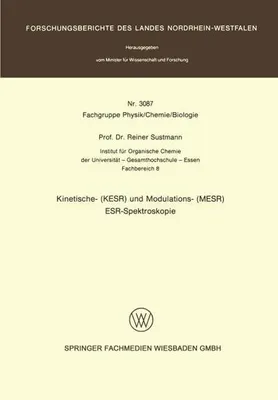 Produktbild von Kinetische- (KESR) und Modulations- (MESR) ESR - Spektroskopie