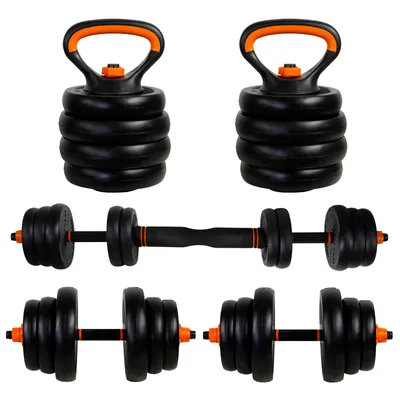 Produktbild von CCLIFE Hanteln Set 2er Kurzhanteln Langhanteln verstellbar 20kg Hantelset professionell Dumbbell mit Verbindungsstahlrohr Gewichten