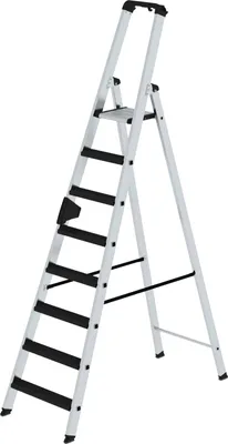 Produktbild von MUNK Günzburger Steigtechnik Stufen-Stehleiter einseitig begehbar mit clip-step relax 9 Stufen
