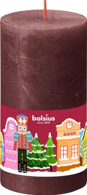 Image de Bougie Bolsius Casse-Noisette, cylindrique, Noel, 54 h, 68x130 mm