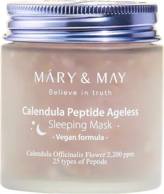 Produktbild von Mary&May Calendula Peptide AgeleNiedrigmolekulare Kollagen, Peptid-Blattmaske, koreanische Hautpflege, Blattmasken, feuchtigkeitsspendend | EWG Grün