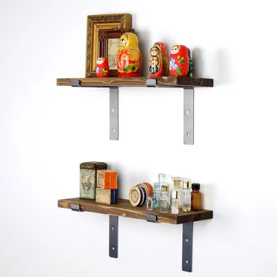 Produktbild von Skye Decor, Almıla- LAM003EVL, Schwarz,,Nussbaumfarbe, Wandregale, 16x40x14 cm, 100% Fichteholz