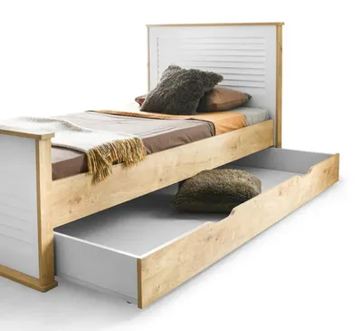 Immagine prodotto di Struttura del letto letto per bambini letto per bambini camera per bambini mobili camera per bambini bianco marrone