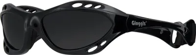 Produktbild von Glogglz® Rayz Polarisierte Sport-Sonnenbrille - Schwarz - Sicherer Sitz & Verstellbares Band - Kratzfest - Wassersport - Anti-Beschlag