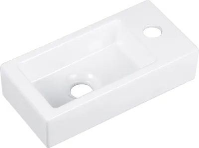 Produktbild von DeerValley  DV-1V081R Waschbecken Wandmontierter Waschtisch, Keramik-Hänge waschbecken, Einfach zu reinigen, Hochwertige Keramik konstruktion