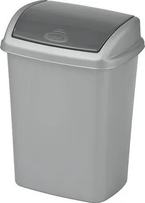 Produktbild von Abfalleimer Curver® DOMINIK 10 Lit., silber/graphit