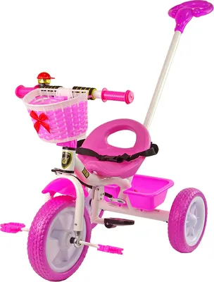 Image de tricycle PRO100 rose roue panier EVA 15533