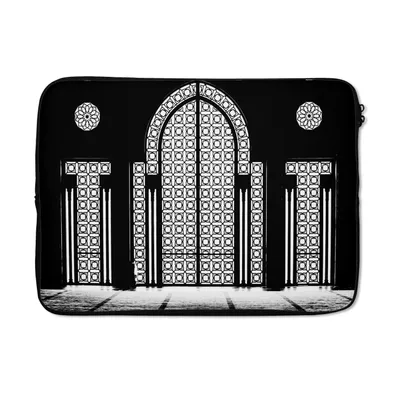 Produktbild von MuchoWow® Laptop Hülle 14 ZollArchitektur - Schwarz - Weiß - Muster Laptoptasche - Laptoptasche - Stoßsicher - Schutzhaube
