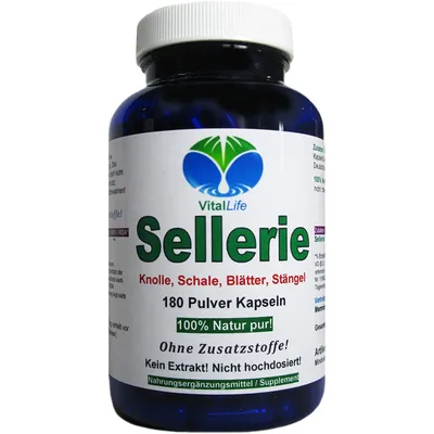 Produktbild von Sellerie 180 Kapseln Wurzel Schale Blätter Stängel nach Hildegard von Bingen Natur pur Ohne Zusatzstoffe