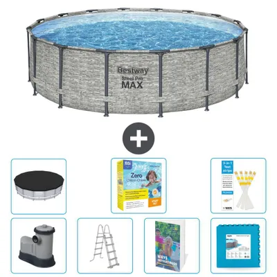 Produktbild von Bestway Steel Pro MAX Rund - 488x122 cm - 8-teilig  S566