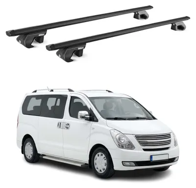 Produktbild von Dachträger Grundtäger für Hyundai H-1 2008-2021 90kg Aluminium Schwarz, KI-generiertes Bild