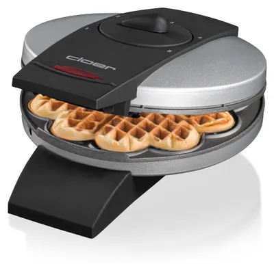 Produktbild von Cloer 1629 Waffeleisen für eine Herzwaffel mit 15,5 cm Durchmesser, Herzwaffeleisen mit Antihaftbeschichtung, stufenlosem Bräunungsgrad & optischer