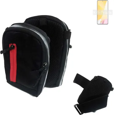 Produktbild von K-S-Trade Outdoor Gürteltasche Holster Umhängetasche kompatibel mit Xiaomi 12 Lite schwarz Handy Tasche Case travelbag Schutz Hülle Handy Hülle