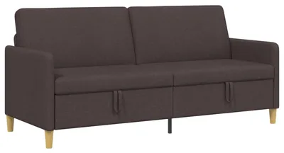 Imagen del producto de vidaXL Sofá con espacio de almacenamiento, color marrón oscuro, 192 x 78 x 87 cm, tapizado en poliéster