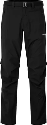 Schwarze Trekkinghose für Herren von Montane; Modell "MEN"S TERRA PANTS"; mit mehreren Taschen und verstellbarem Bund.