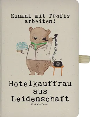 Produktbild von Mr. & Mrs. Panda Adressbuch Hotelkauffrau Leidenschaft - Transparent - Geschenk, notizbuch, Tagebuch, Notizheft, Reisetagebuch, Ausbildung, Lustig, Hotelfachfrau, Witzig