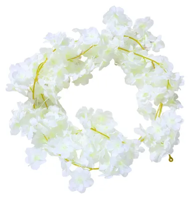 Produktbild von 70,8 Zoll lange künstliche Kirschblütengirlande in Rosa aus Kunstseide zum Aufhängen – ideal für Zuhause, Hochzeiten, Partys, Gartenbögen und andere Dekorationen.