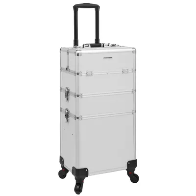 Produktbild von SONGMICS 3-in-1 Kosmetikkoffer, abschließbar, mit Universal-Rollen