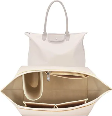 Obrázok produktu pre BOOSHMall organizér na tašku Longchamp, organizér na tašku, viackomorová súprava na kabelku, príslušenstvo na kabelky, darčeky pre ženy, béžová, L