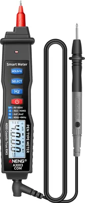 Zdjęcie produktu dla ANENG Cyfrowy multimetr piórkowy NCV AC/DC Woltomierz Omomierz Rezystancja Pojemność Częstotliwość Test linii pod napięciem Ręczny tester 4000 zliczeniowy z podświetleniem LCD z podtrzymaniem danych i latarką