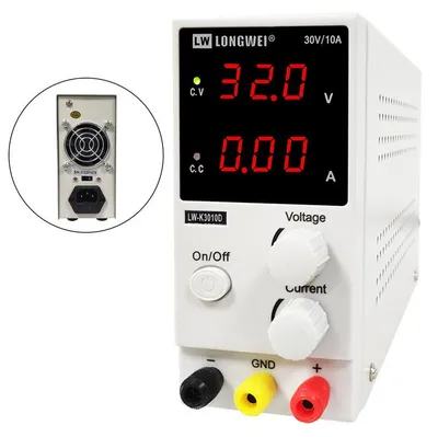 Produktbild von Labornetzgerät 0-30V 0-10A digital – Einstellbares DC Netzteil mit LED Anzeige | Geregelte Stromversorgung für Labor Werkstatt