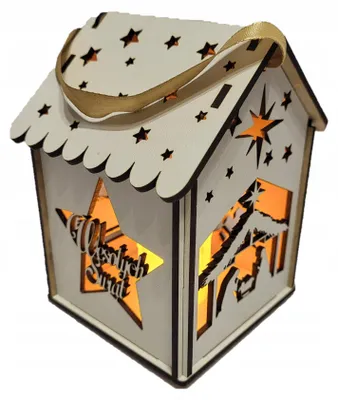Obrázek produktu pro Vánoční adventní svítící domeček lampion na roráty