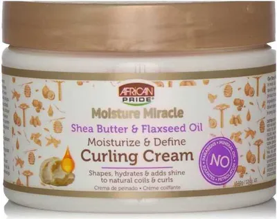 Produktbild von African Pride Moisture Miracle Shea Butter & Flaxseed Oil Moisturize & Define Curling Cream 12oz 340g