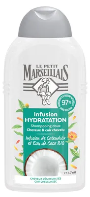 Produktbild von Le Petit Marseillais Hydration Shampoo Calendula Infusion und Kokoswasser 250 ml