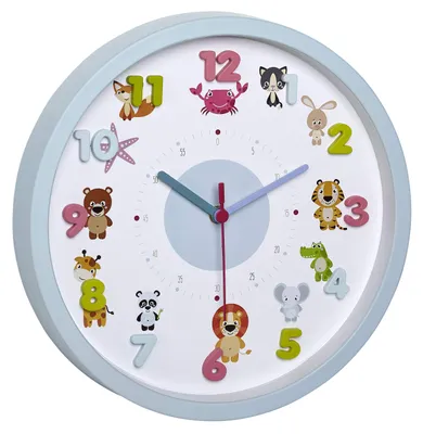 Produktbild von TFA Dostmann Wanduhr Kinder Tiermotive 30.9x4cm