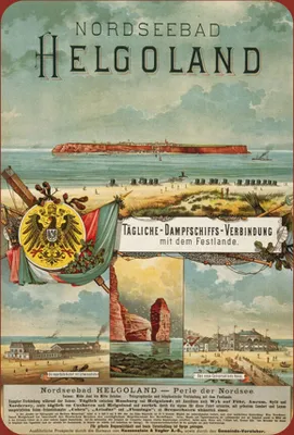 Produktbild von Holzschild Helgoland Nordseebad Wandbild