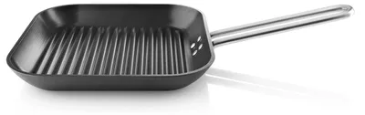 Grillpfanne 30 cm, antihaftbeschichtet, grau, Edelstahl