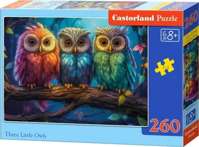 Image de Puzzle de 260 pièces. Trois petits hiboux
