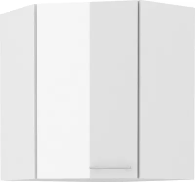 Produktbild von Eckhängeschrank 60x60 Lara Weiß Hochglanz Küchenzeile Küchenblock Küche