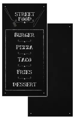Produktbild von 1x Wand-Kreidetafel ohne Rahmen schwarz 58x120cm