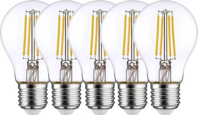 Produktbild von 5 x LightMe LED Filament A60 Birnen 7W = 60W E27 klar 810lm warmweiß 2700K